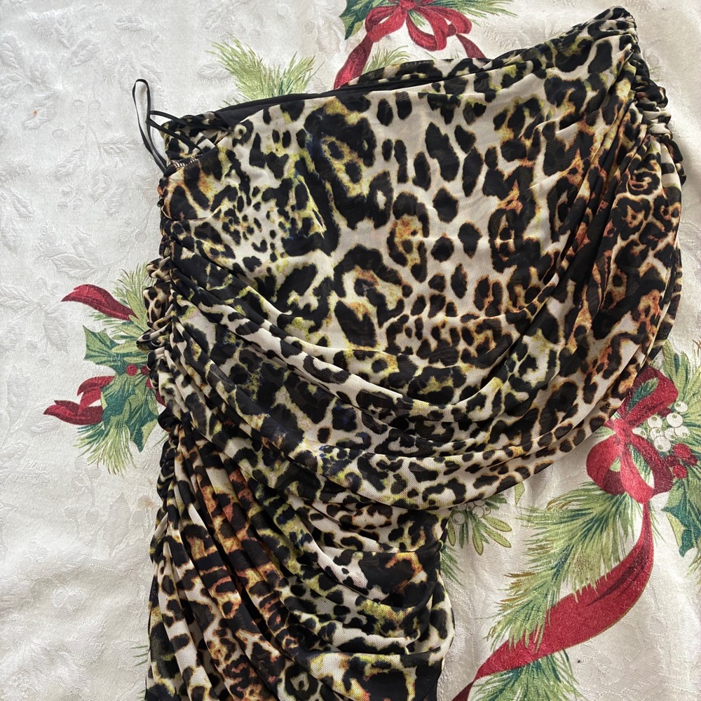 AFRM Leopard Print Asymmetrical Dress - Picture 2 of 4